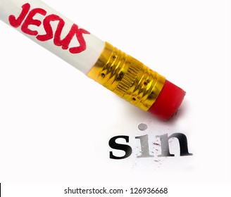 concept of Jesus erasing sin, using an eraser as analogy
