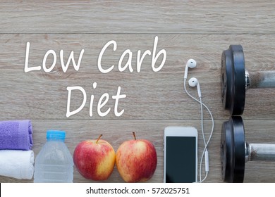 Concept Low Carb Diet And Against Healthy.