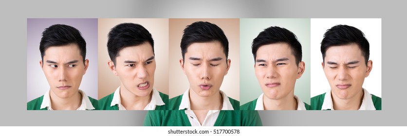 Concept Of A Man Choose A Expression Of Face