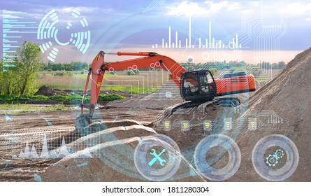 the concept of managing construction equipment and an excavator without human intervention using future technologies and artificial technology, eliminating errors and reducing the cost of work