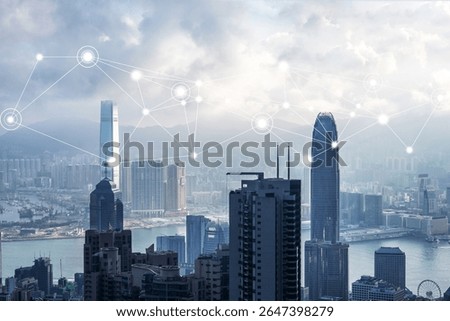 Concept map of high speed development of 5G smart city Internet in Hong Kong China