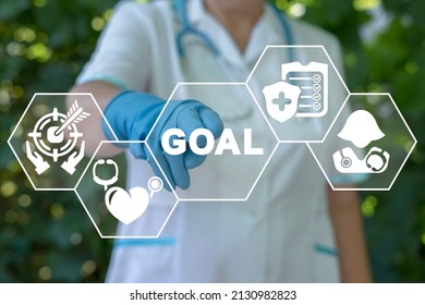 Concept Of Medical Goals. Medicine Pharmacy Goal Plan.