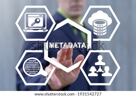 Concept of Metadata. Meta Data Technology. Foto d'archivio © 