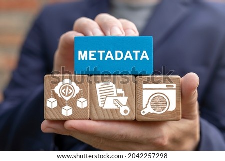 Concept of metadata. Meta data tecynology. Foto d'archivio © 