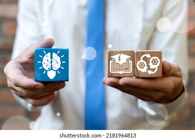 Concept of modern education, smart idea, knowledge, skills, experience, graduation. Sharing knowledge. - Shutterstock ID 2181964813