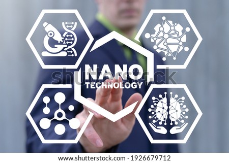 Concept of nano technology. Nano Tech Science Innovation. Nanotechnology.