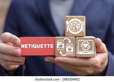 Concept Of Netiquette. Internet Etiquette.