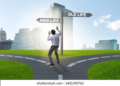 Concept of new and old life