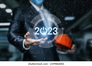 Concept of New Year 2023 in construction industry. - Shutterstock ID 2199864001