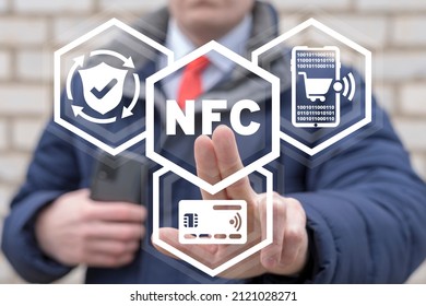 Concept of NFC Near Field Communication. Contactless Cashless Society NFC Wireless Payment Technology. - Powered by Shutterstock