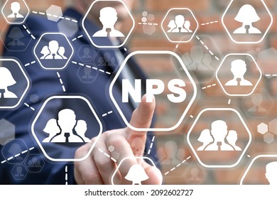 Concept Of NPS Net Promoter Score. Customer Loyalty Index. Marketing Business Education Data Accounting Technology.