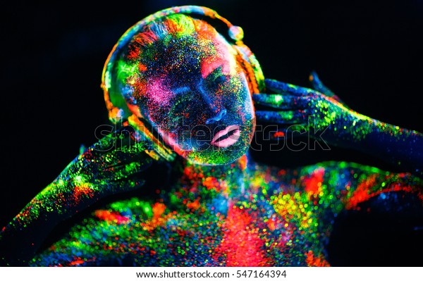 Concept On Body Girl Painted Dj Stock Photo Edit Now