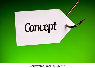 Concept on piece of paper on hook