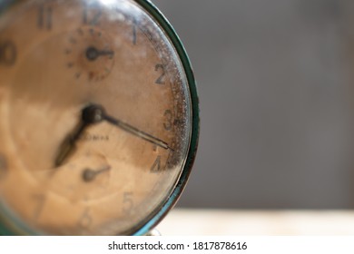 Concept of the passage of time of an old clock