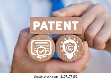 Concept Of Patent Regulations Management Industry. Patented Industrial Innovation And Technology.