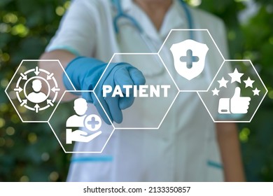 Concept Of Patient Care, Safety, Experience And Satisfaction. Medical Client Centred. Medicine Customer Focus. Healthcare Client-oriented.