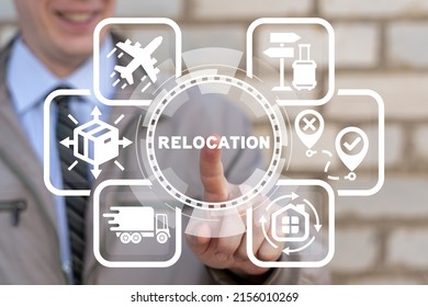 Concept Of People Relocation. Moving To New House. We Are Moving From One Address To Another Address - Place For New Company Office Shop Location Address. New Address Relocation.