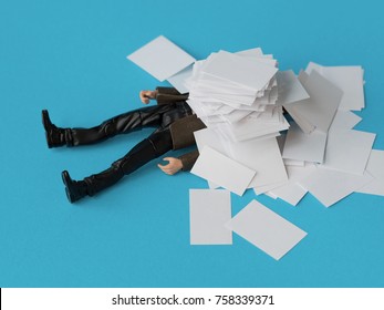 Concept, people swamped with paperwork - Shutterstock ID 758339371