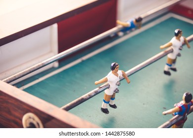 Concept Photography. A Colorful Table Football Close Up