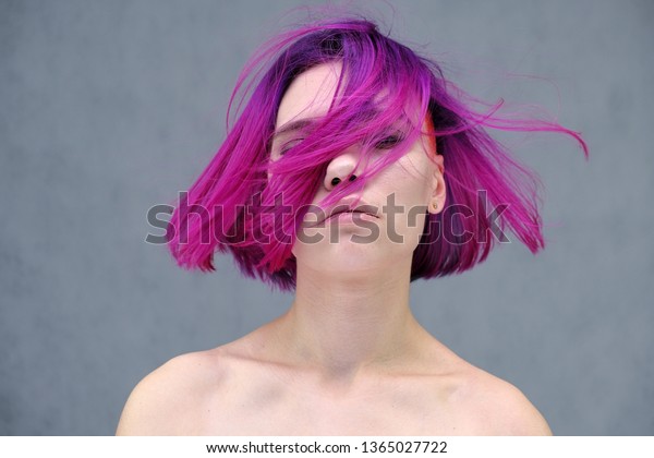 Concept Portrait Punk Girl Young Woman Stock Image Download Now