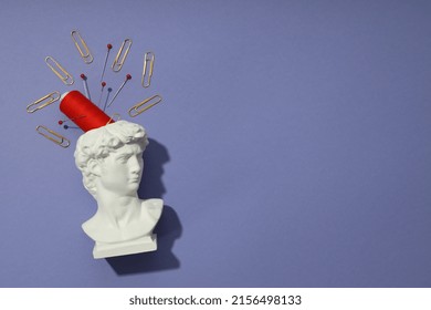 Concept of problems with memory, amnesia, space for text