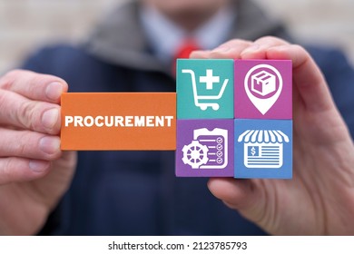 Concept Of Procurement Process Of Purchasing Goods, Procurement Management Industry. Cargo Transportation Services And Technologies, Global Logistic.