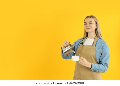 Concept of profession with young waitress, space for text - Powered by Shutterstock