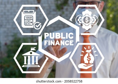 Concept Of Public Finance Audit. Government Public Finance Department Or Tax Office.