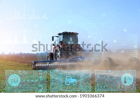 Similar – Image, Stock Photo lonesome tractor Tractor