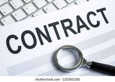 Concept of review and verification of the electronic version draft contract. The word 