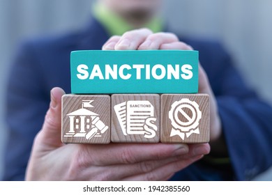 Concept Of Sanctions. International Economic And Political Relations. Sanction.