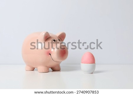 Concept of saving money for easter holidays