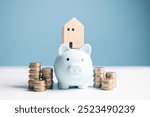 Concept of saving money for loan can help reduce debt when buy house or home, while understanding bank equity is essential for any business investment. loan, money, house, home, bank, debt, concept.