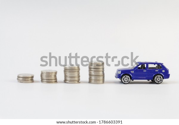 Concept of saving money for trade car for cash,\
finance concept