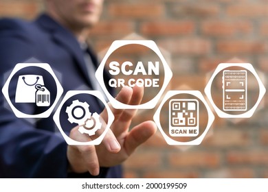 Concept of scan qr code. Qrcode scanning mobile phone application web technology. Scan me phone tag. Barcode smartphone. - Powered by Shutterstock - Get 15% off with code: PIKWIZARD15