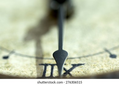 concept of the scanning of the time through a clock with its hands