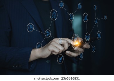 Concept of security data network, Prevent online identity theft, user and password login on visual screen, Accessory lock on network. 