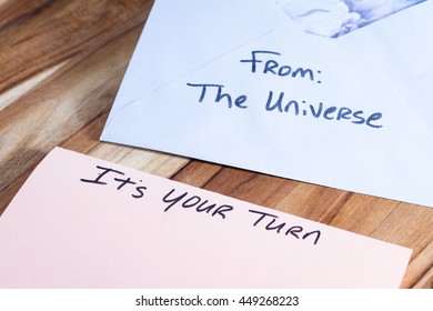 concept for a self esteem building exercise using an envelope and a empowering message