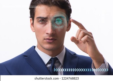 Concept of sensor implanted into human eye