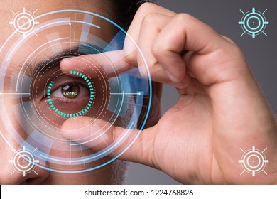 Concept of sensor implanted into human eye