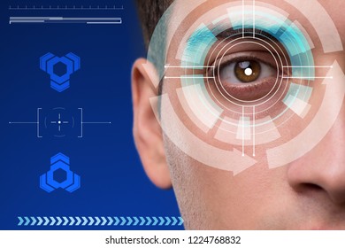Concept of sensor implanted into human eye