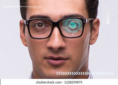 Concept of sensor implanted into human eye