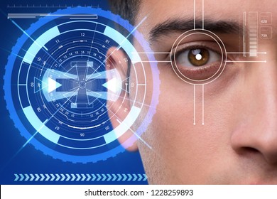 Concept of sensor implanted into human eye - Powered by Shutterstock - Get 15% off with code: PIKWIZARD15