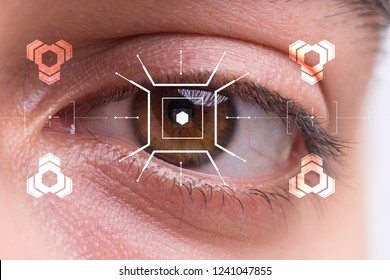 Concept of sensor implanted into human eye