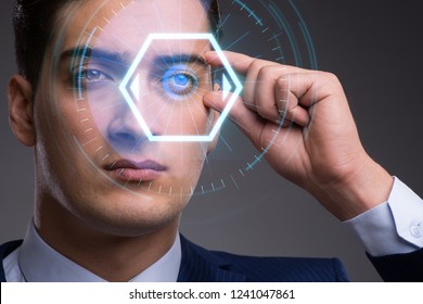 Concept of sensor implanted into human eye