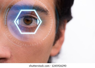 Concept of sensor implanted into human eye