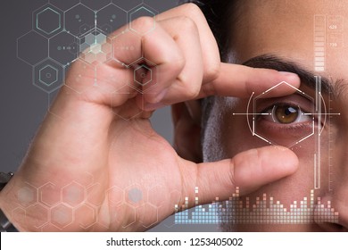 Concept of sensor implanted into human eye