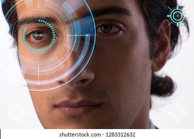 Concept of sensor implanted into human eye