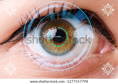 Concept of sensor implanted into human eye