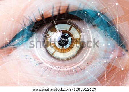 Concept of sensor implanted into human eye